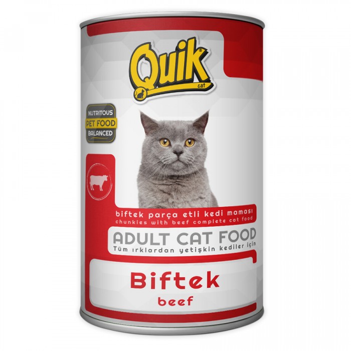 Quik Biftekli Kedi Konservesi 415 gr