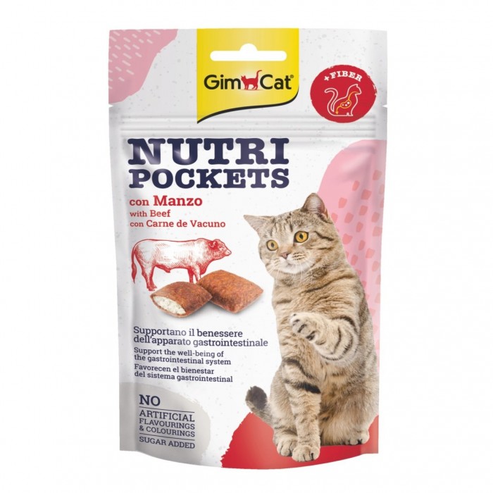 Gimcat Nutripockets Kedi Ödülü Biftekli Malt 60Gr 