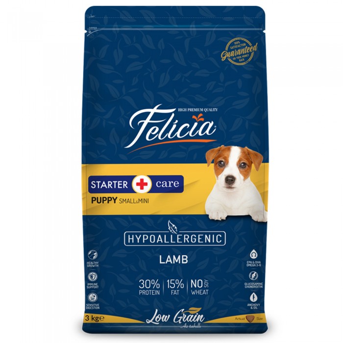 Felicia Az Tahıllı HypoAllergenic Small/Mini Kuzulu Yavru Köpek Maması 3 Kg