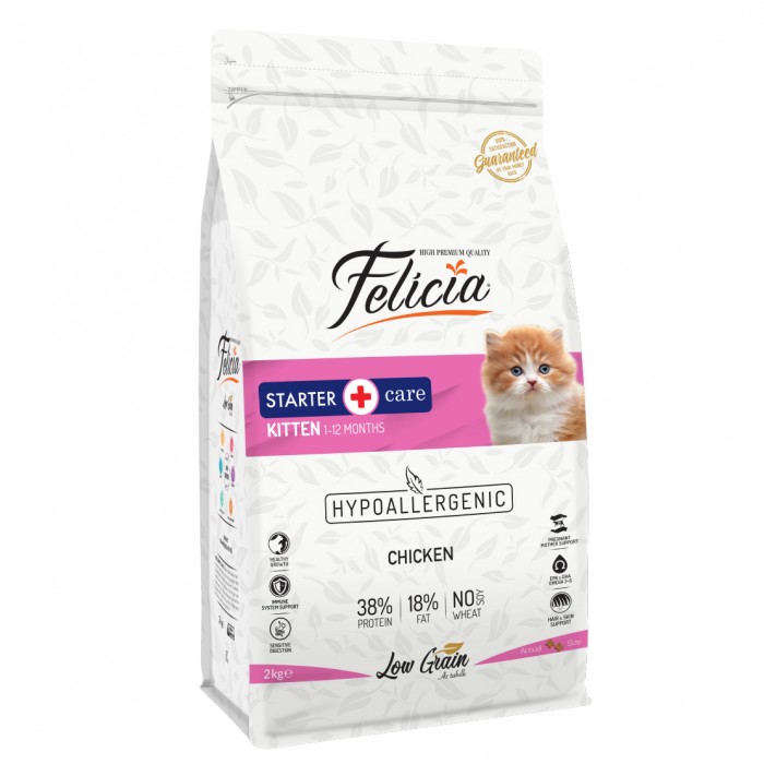 Felicia Az Tahıllı Yavru Tavuklu HypoAllergenic Kedi Maması 2 Kg