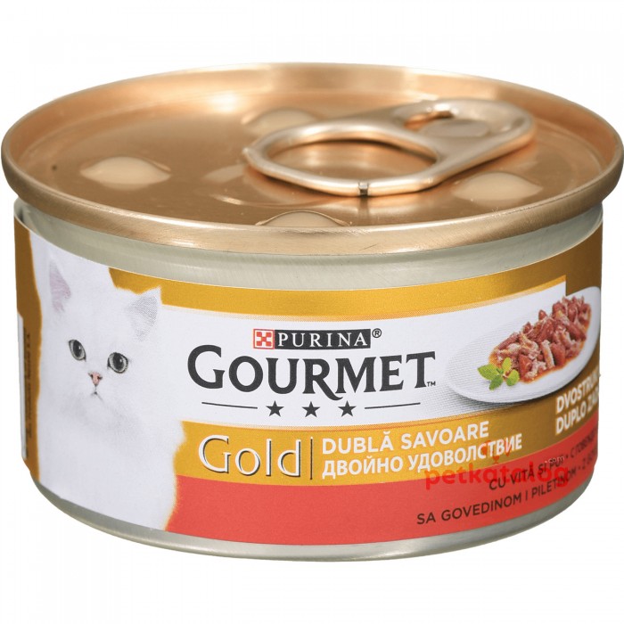 Gourmet Gold Sığır Etli Tavuklu Kedi Konservesi 85Gr.