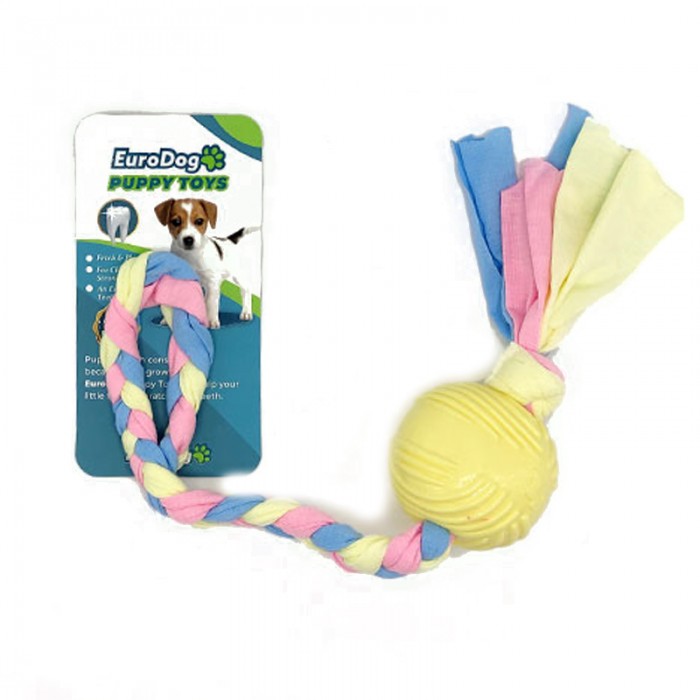 EuroDog Puppy Toys Sarı Top Diş Kaşıma Oyuncağı