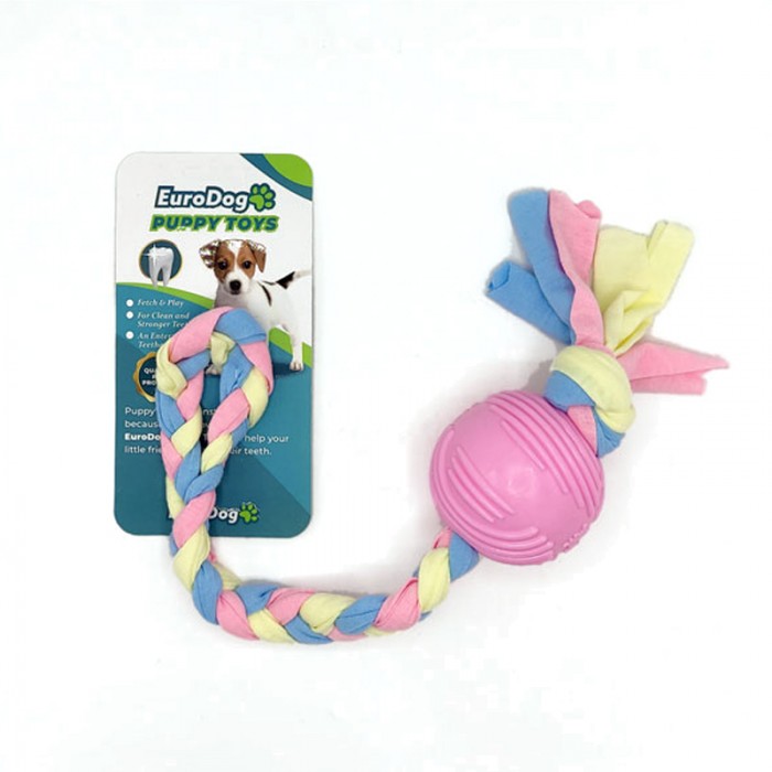 EuroDog Puppy Toys Pembe Top Diş Kaşıma Oyuncağı