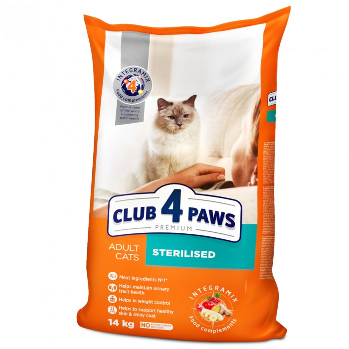 Club4Paws Premium Kısırlaştırılmış Kedi Maması 14 Kg