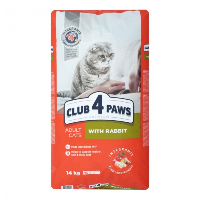 Club4Paws Premium Tavşanlı Yetişkin Kedi Maması 14 KG