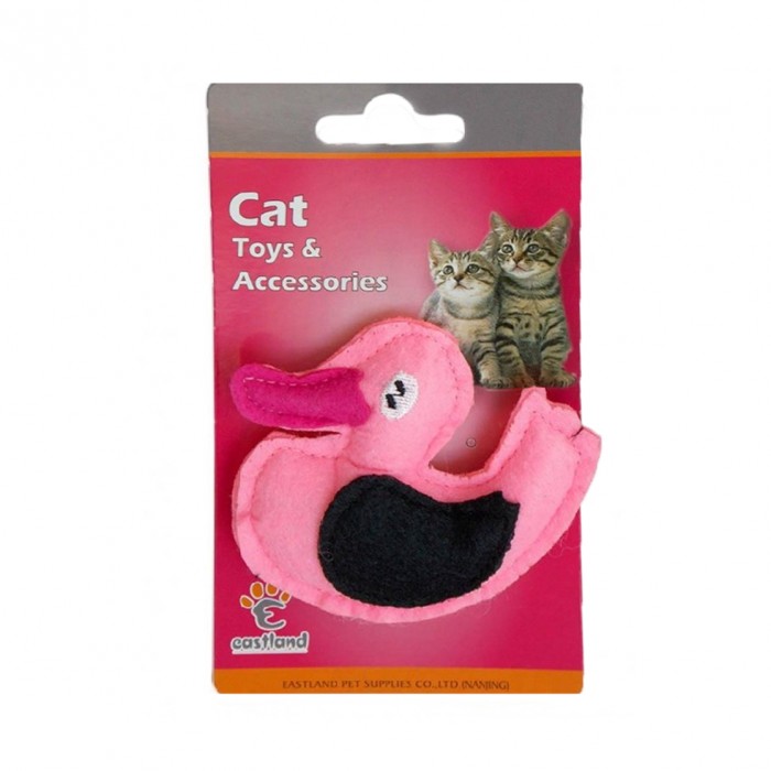 Eastland Kedi Otlu Peluş Ördek Kedi Oyuncağı 8,5cm (Pembe)