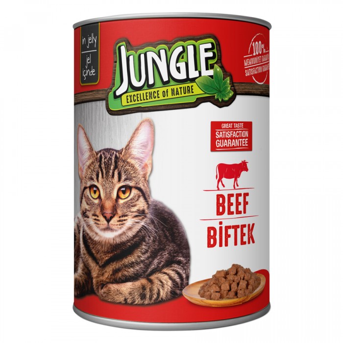 Jungle Biftekli Kedi Konservesi 415 gr