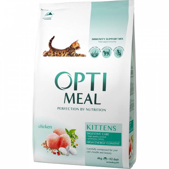 OptiMeal Kitten Düşük Tahıllı Tavuklu Yavru Kedi Maması 4 KG