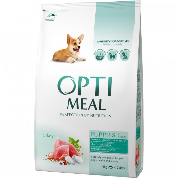 OptiMeal Düşük Tahıllı Hindili Yavru Köpek Maması 4 KG
