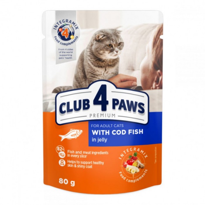 Club4Paws Premium Pouch Morina Balıklı Kedi Konservesi 80gr