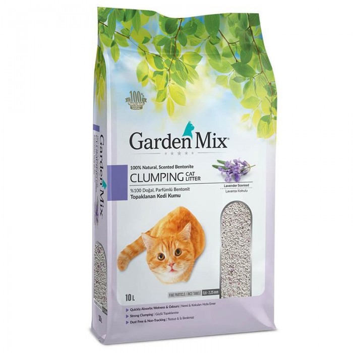 Gardenmix Lavanta Kokulu İnce Taneli Doğal Kedi Kumu 10 Lt