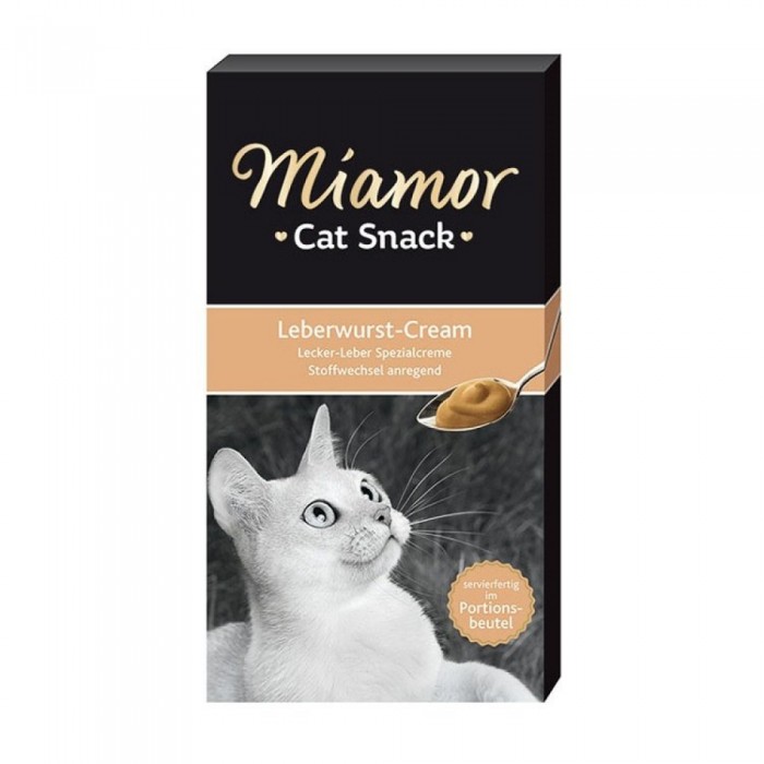 Miamor Cream Ciğerli Tamamlayıcı Ek Besin ve Kedi Ödülü 6x15 Gr