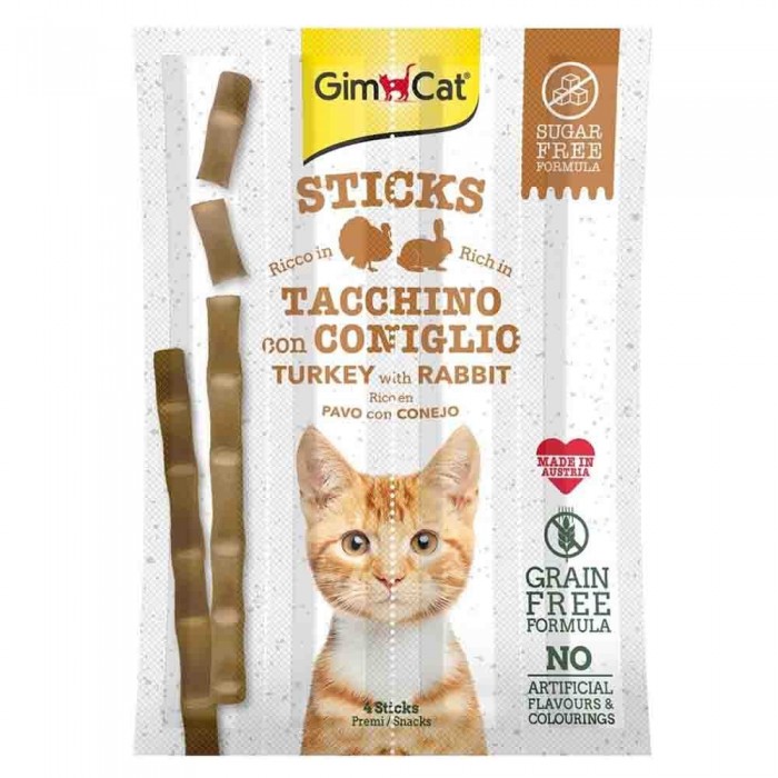 Gimcat Sticks Hindili Mayalı Kedi Ödül Çubukları 4 parça-20gr