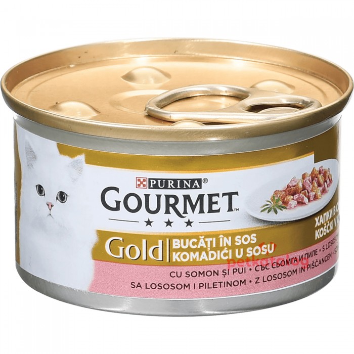 Gourmet Gold Somonlu Tavuklu Kedi Konservesi 85GR