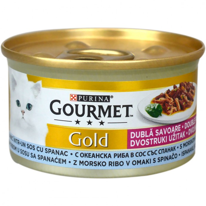 Gourmet Gold Okyanus Balığı ve Sebzeli Kedi Konservesi 85Gr.