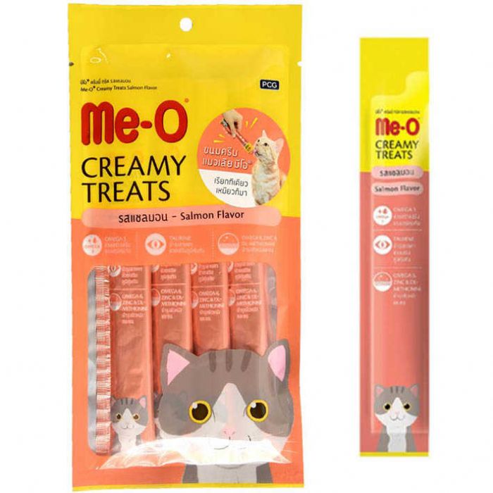 Me-O Somon Aromalı Kremalı Kedi Ödül Maması 15gr (4'lü)