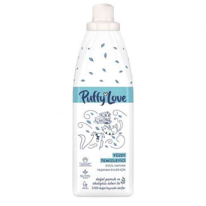 Puffy Love Doğal Pamuk ve Okaliptüs Özlü Yüzey Temizleyici 900 Ml