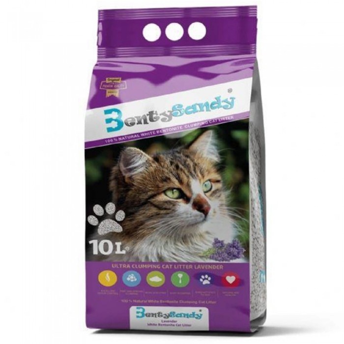 Bentysandy Lavanta Kokulu İnce Taneli Kedi Kumu 10L