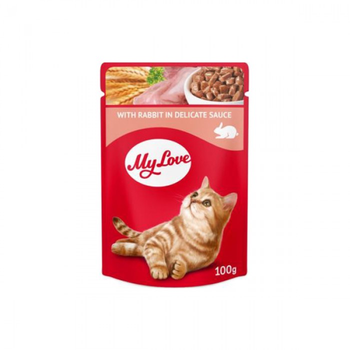 My Love Sos İçinde Tavşan Etli Pouch Kedi Maması 100 Gr