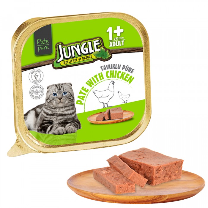Jungle Tavuklu Ezme/Pate Yaş Kedi Maması 100g