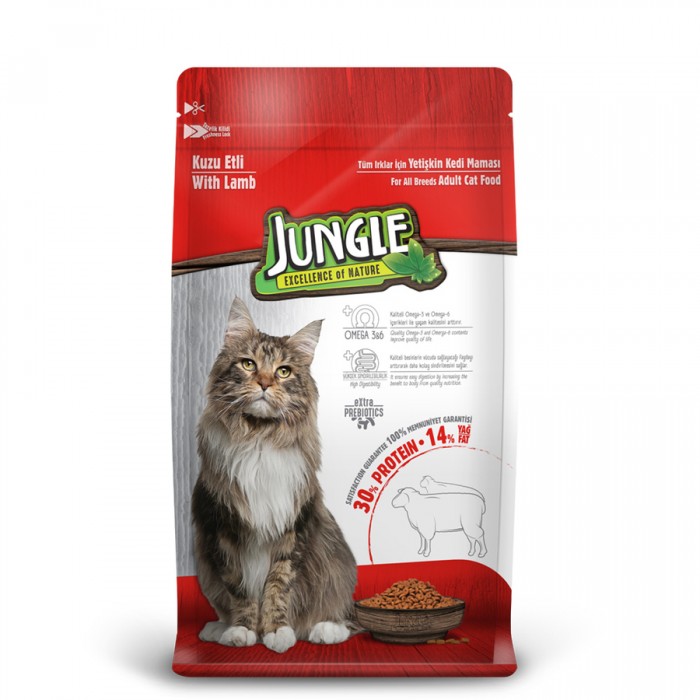 Jungle Kuzulu Yetişkin Kedi Maması 1,5 kg