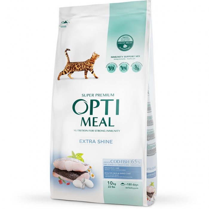 OptiMeal Düşük Tahıllı Morina Balıklı Yetişkin Kedi Maması 10KG