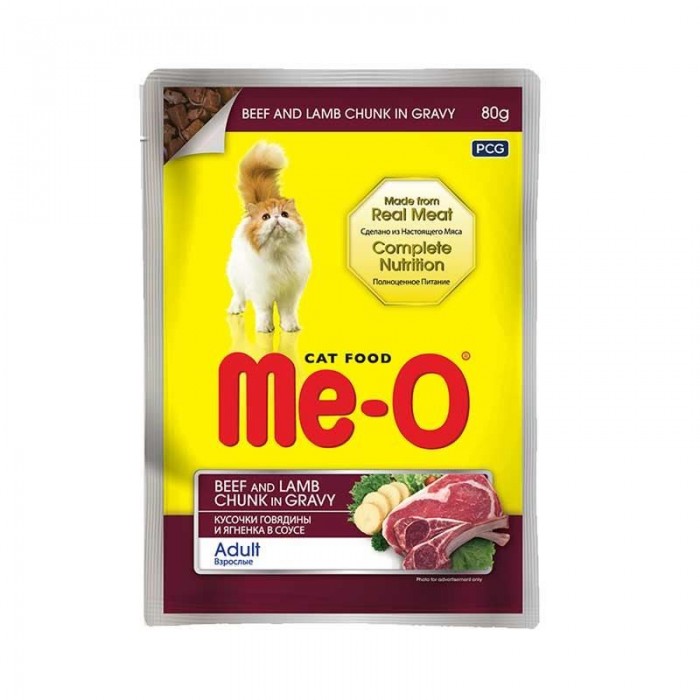 Meo Dana Ve Kuzu Etli Yetişkin Kedi Konservesi 80 Gr