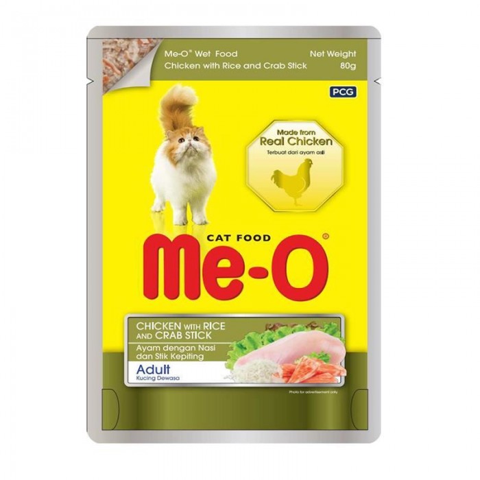 Meo Pouch Tavuklu Pirinçli Ve Yengeçli Kedi Konservesi 80 Gr