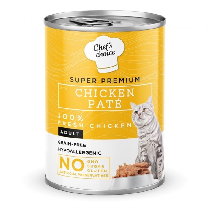 Chefs Choice Tavuk Etli Ezme Kedi Konserve Maması 400 Gr