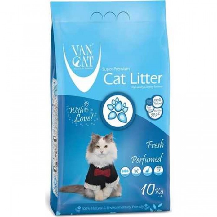 Vancat Fresh Kokulu Topaklaşan Kedi Kumu İnce Taneli 10 KG