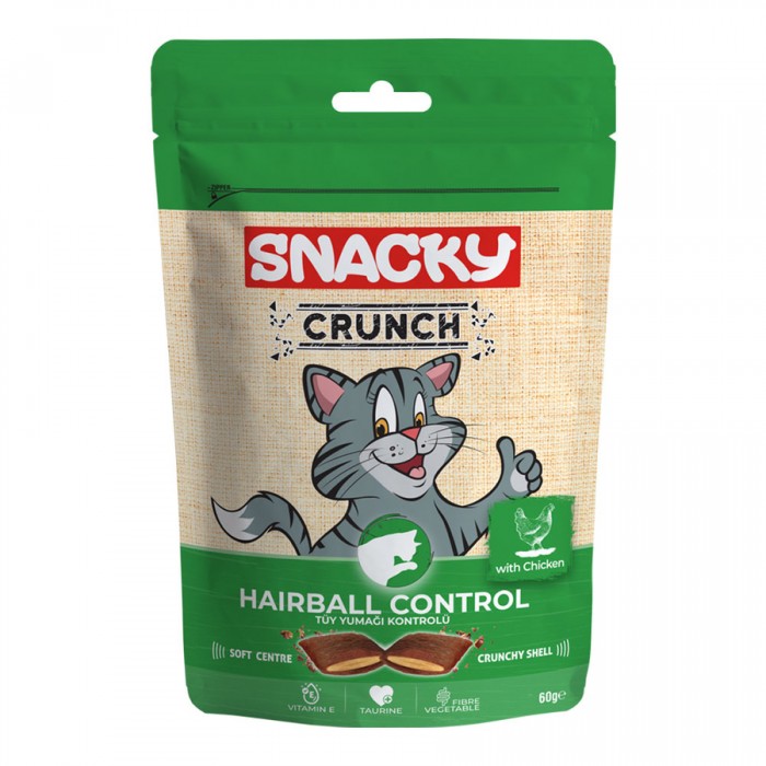 Snacky Crunch Hairball Control Tavuk Kedi Ödülü 60gr