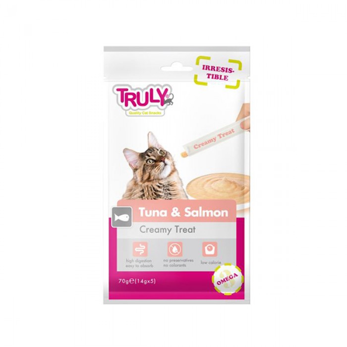 Truly Ton ve Somonlu Kedi Pudingi 5x14 Gr