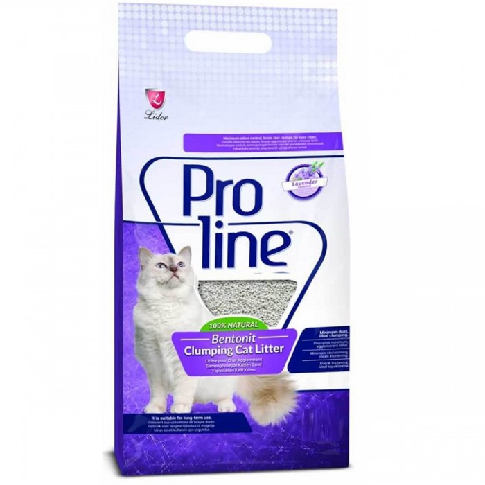 Proline Lavanta Kokulu Topaklaşan Kedi Kumu 5 LT