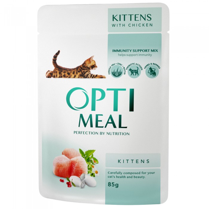 OptiMeal Kitten Tavuklu Yavru Kedi Yaş Mama 85G