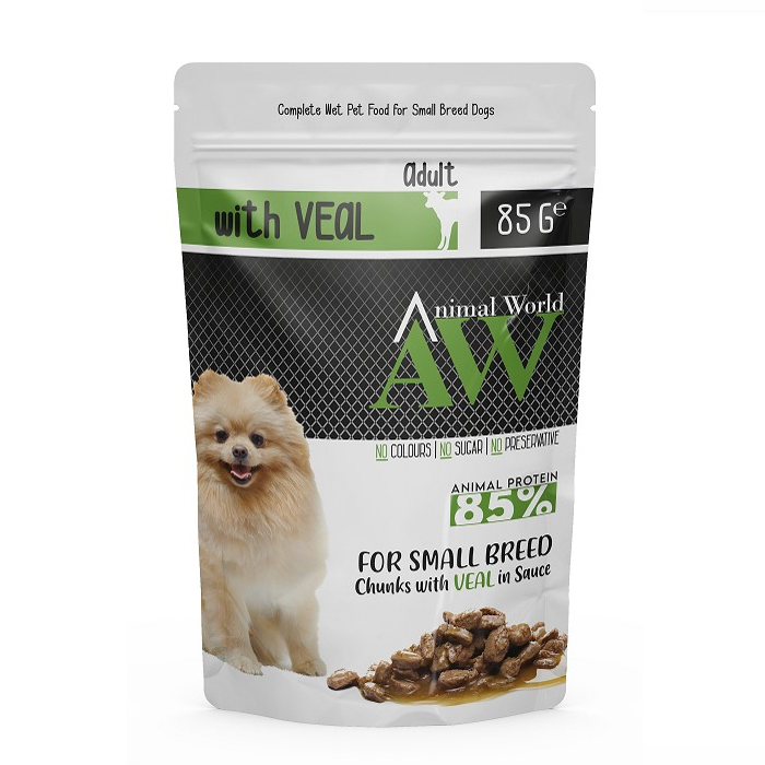 Animal World Dana Etli Küçük Irk Köpek Pouch Mama 85 Gr