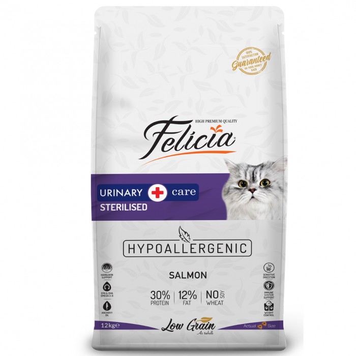 Felicia Az Tahıllı Sterilised Somonlu HypoAllergenic Kedi Maması 12 Kg