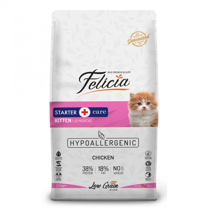 Felicia Az Tahıllı Yavru Tavuklu HypoAllergenic Kedi Maması 12 Kg