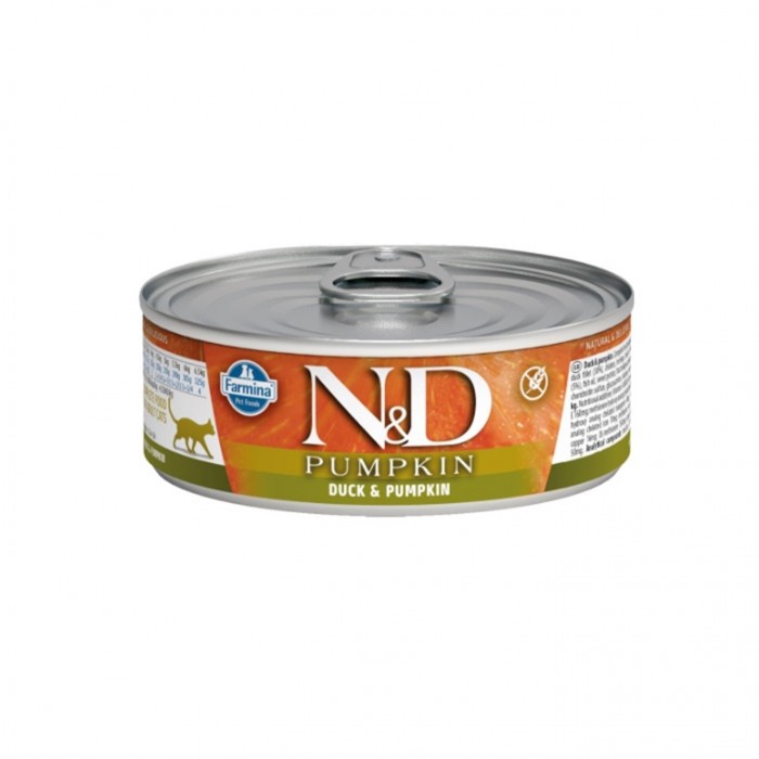 N&D Pumpkin - Ördekli ve Balkabaklı Tahılsız Yetişkin Kedi Konservesi 70gr