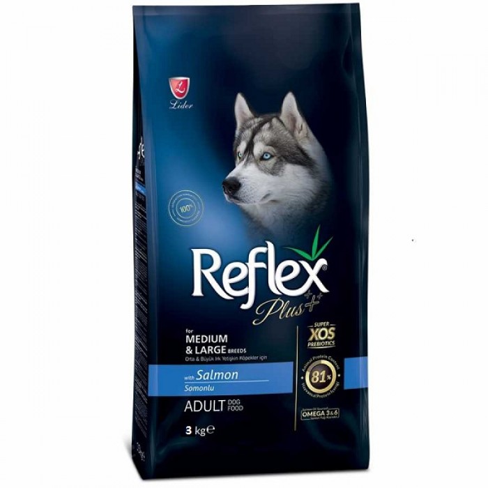 Reflex Plus Orta ve Büyük Irk Somonlu Yetişkin Köpek Maması 3kg