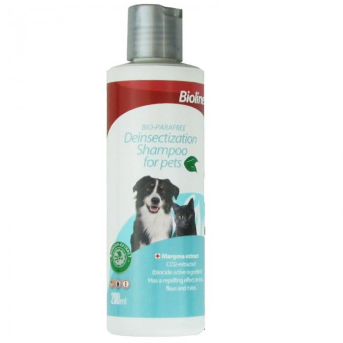 Bioline Kedi ve Köpek İçin Dış Parazit Uzaklaştırıcı Şampuan 200 Ml