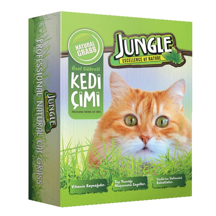 Jungle Kedi Çimi Seti kutulu (fileli)