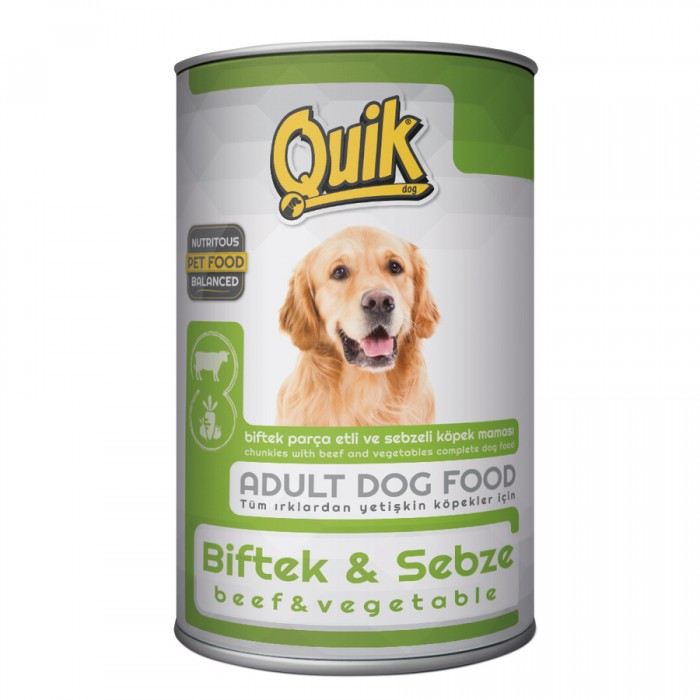 Quik Biftek ve Sebzeli Köpek Konservesi 415 gr