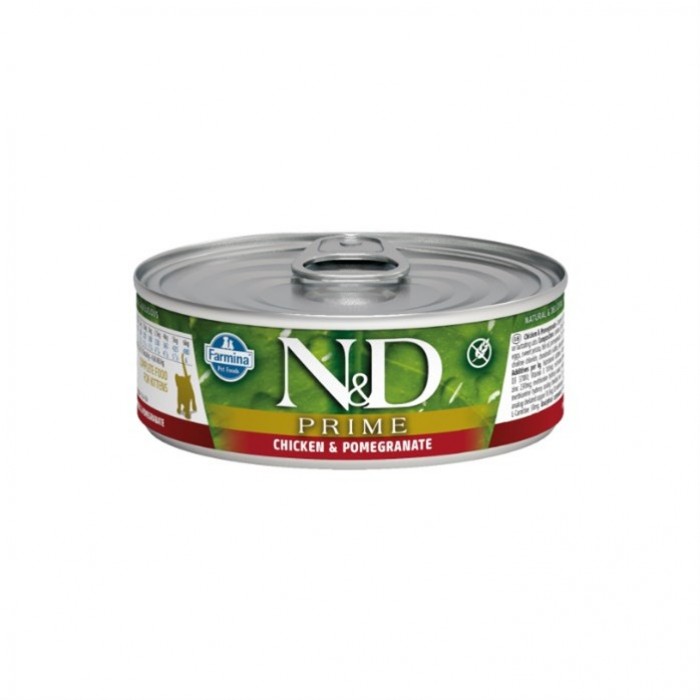 N&D Prime - Tavuklu & Narlı Tahılsız Yavru Kedi Konservesi 70gr