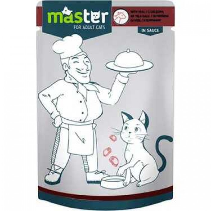 Master Dana Etli Pouch Kedi Maması Jöle 80Gr.