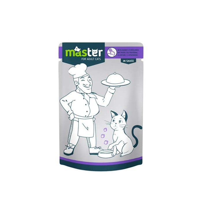 Master Tavşan Etli Pouch Kedi Maması Jöle 80Gr.