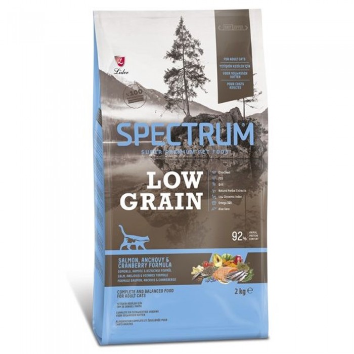 Spectrum Düşük Tahıllı Somonlu&Hamsili Yetişkin Kedi Maması 2 Kg