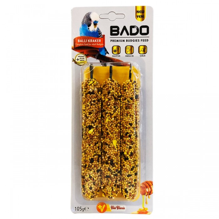 Bado Ballı Muhabbet Kuşu Krakeri 3'lü (105 gr)