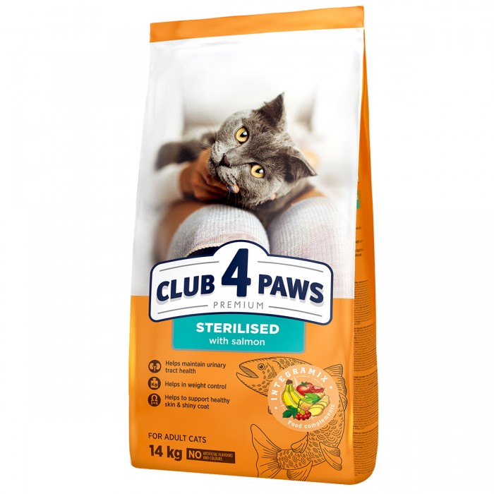 Club4Paws Premium Sterilised Somonlu Kısır Kedi Maması 14 Kg