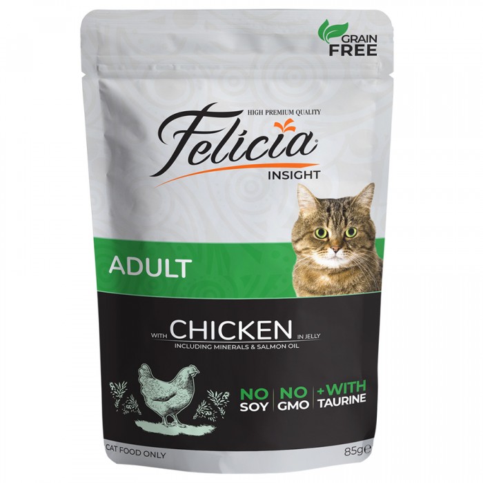 Felicia Tahılsız Tavuklu Yaş Kedi Maması 85 gr