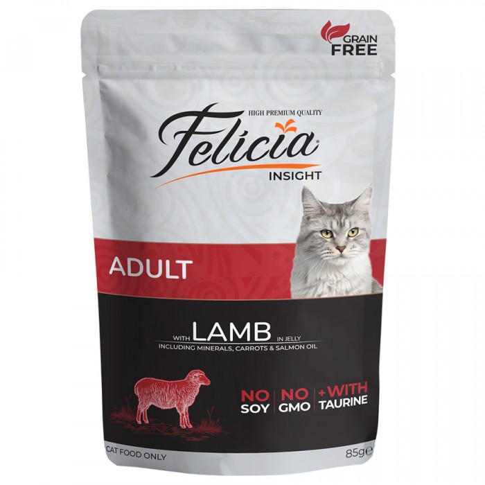 Felicia Tahılsız Kuzu Etli Yetişkin Yaş Kedi Maması 85 gr